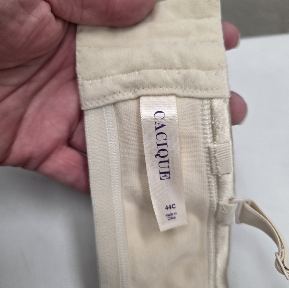 CACIQUE Light Nude Cream Cotton T-Shirt Bra 44C - Picture 8 of 11